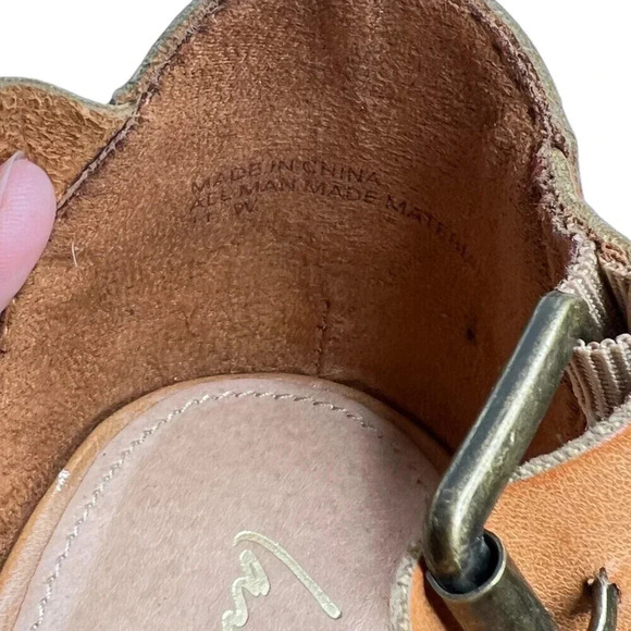 Lane Bryant Strappy Caged Heeled Sandals Cognac Brown Leather Sz. 11w - Picture 12 of 13
